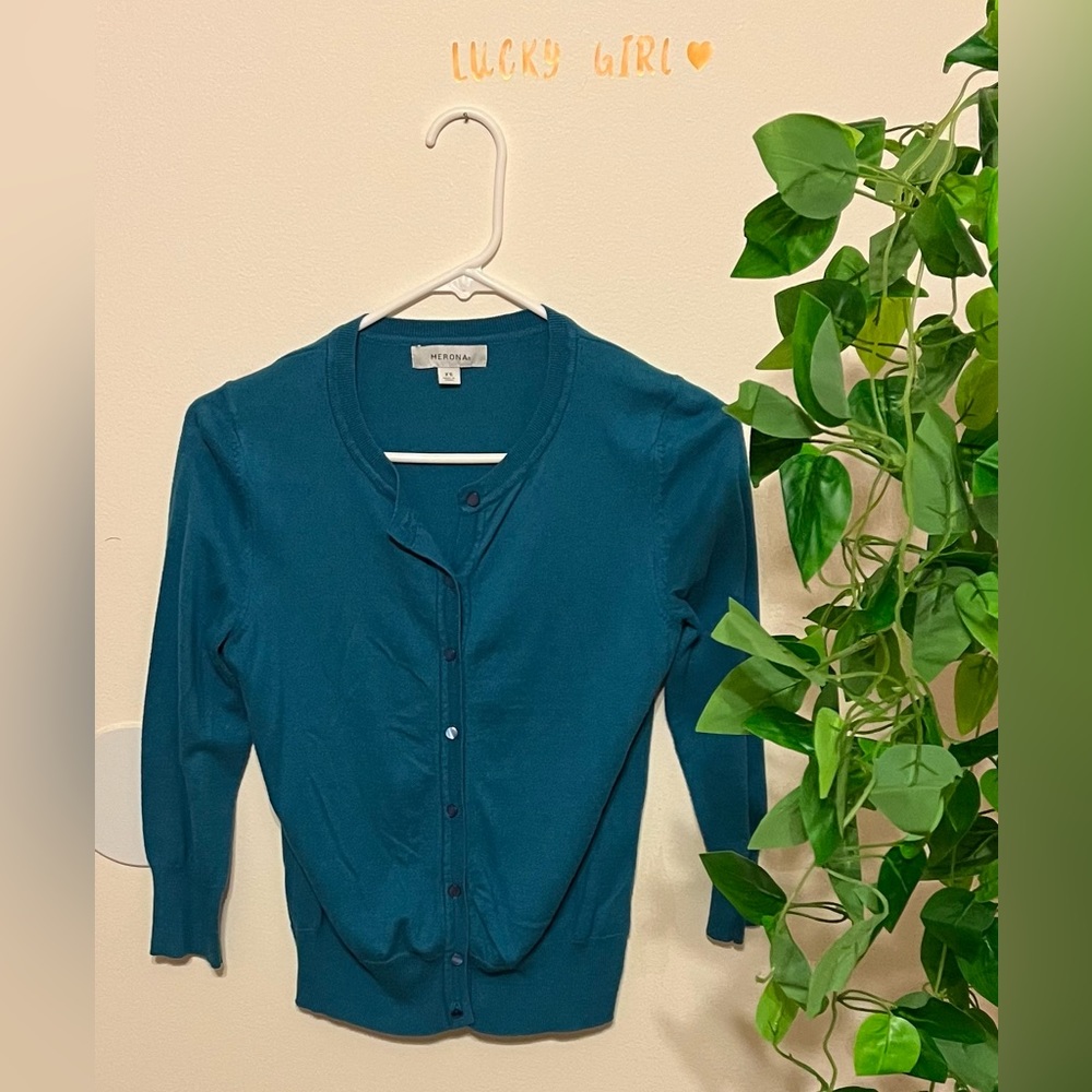 Blue cardigan x small